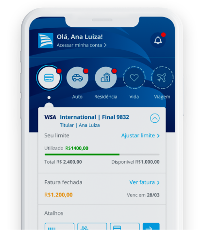 Smartphone apresentando o Super App